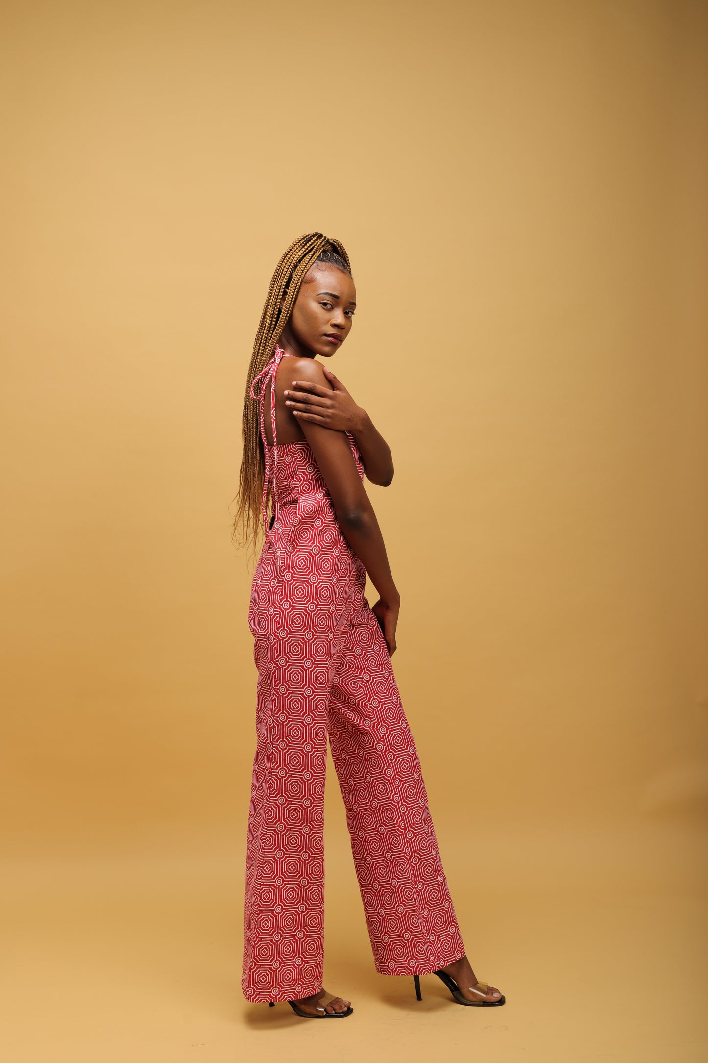 Red Boxes Abstract Jumpsuit