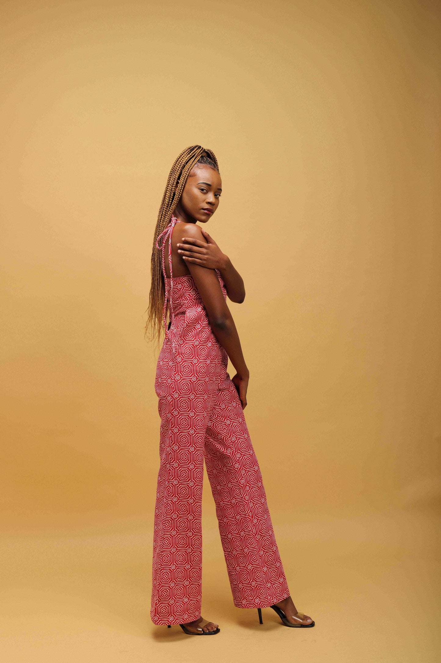 Red Boxes Abstract Jumpsuit