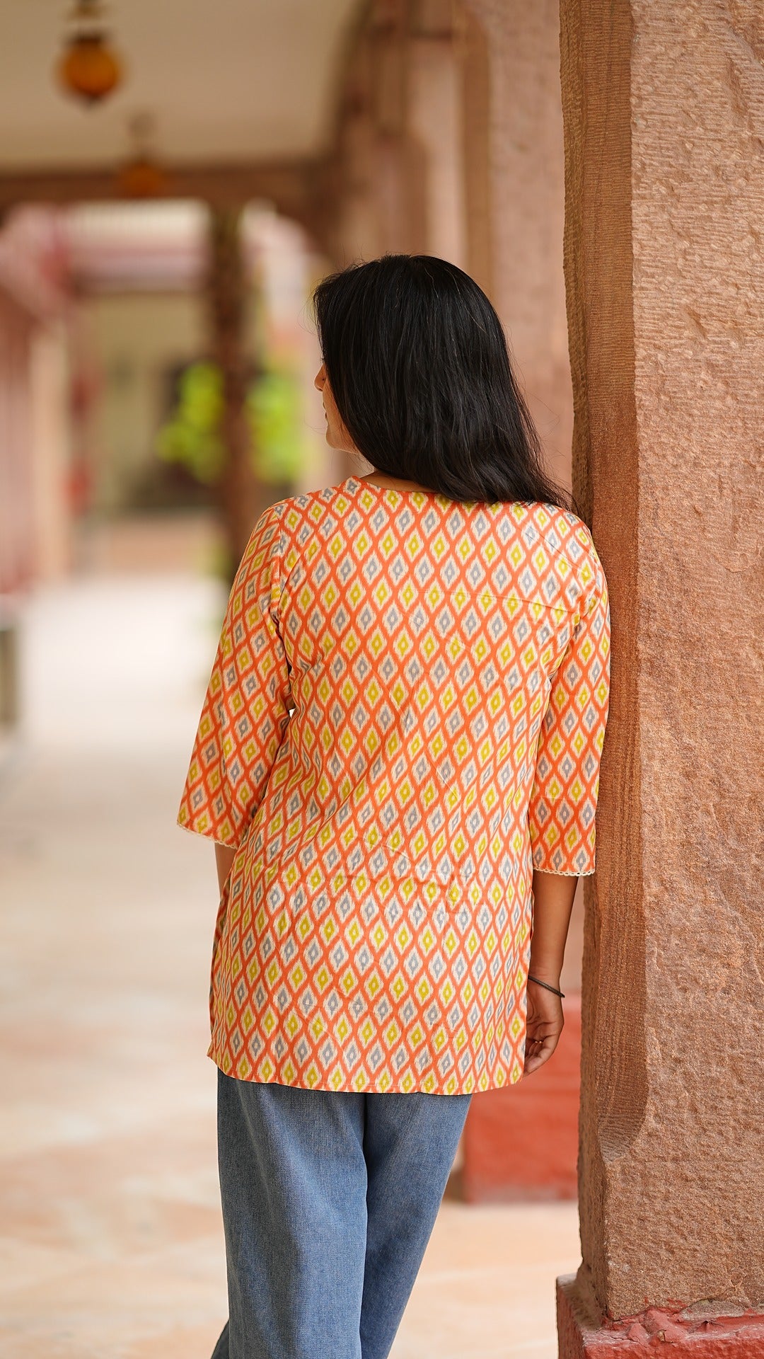 Abstract Print Short Kurti