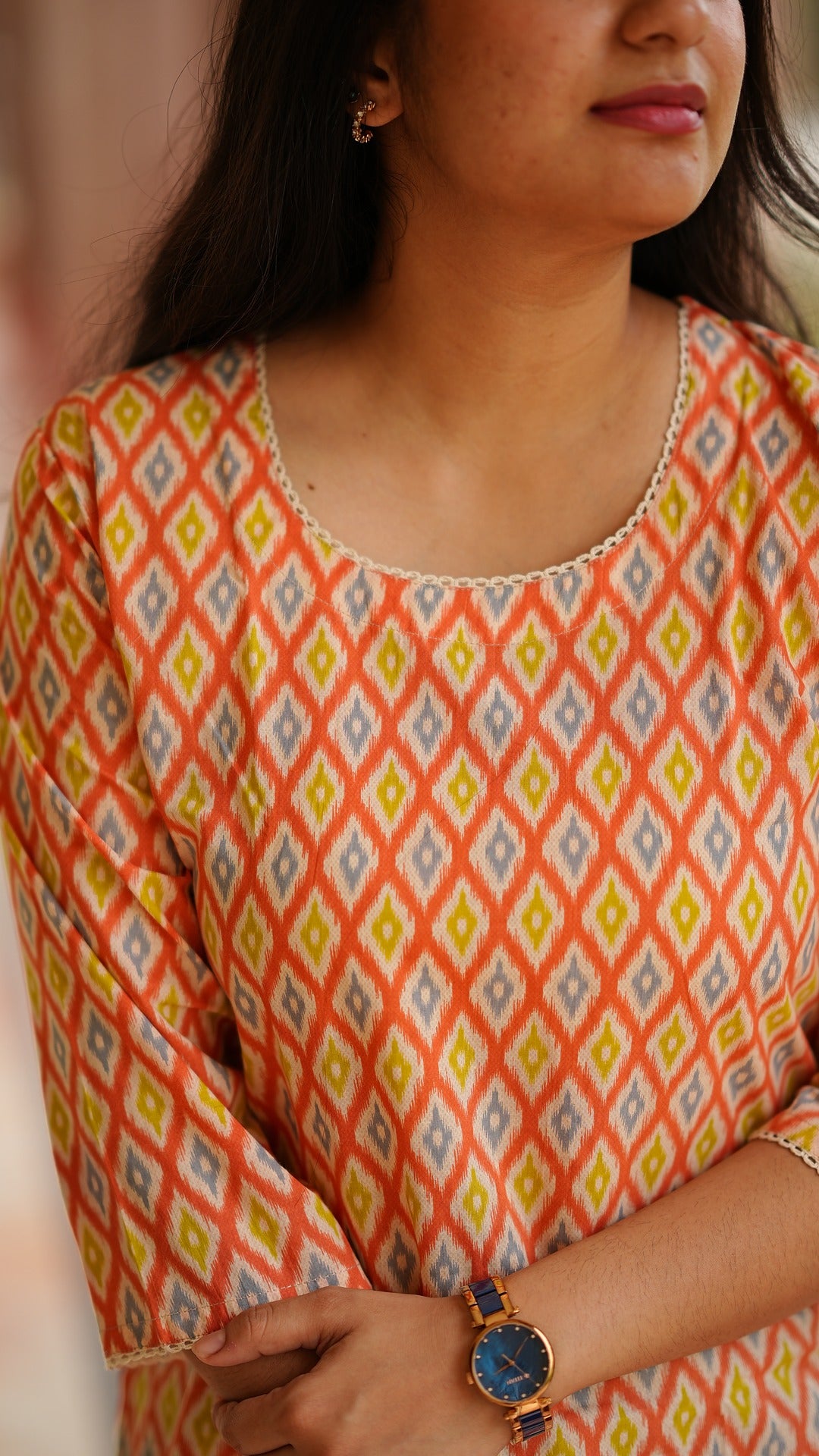 Abstract Print Short Kurti