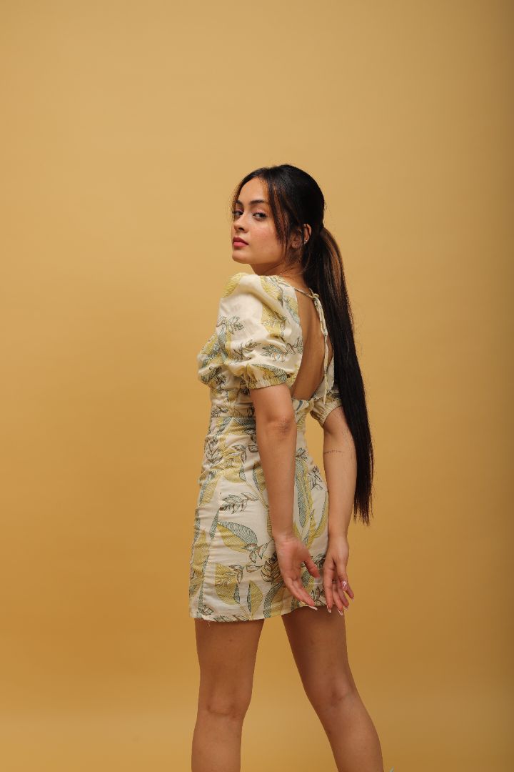 Golden Cotton Foil Dress