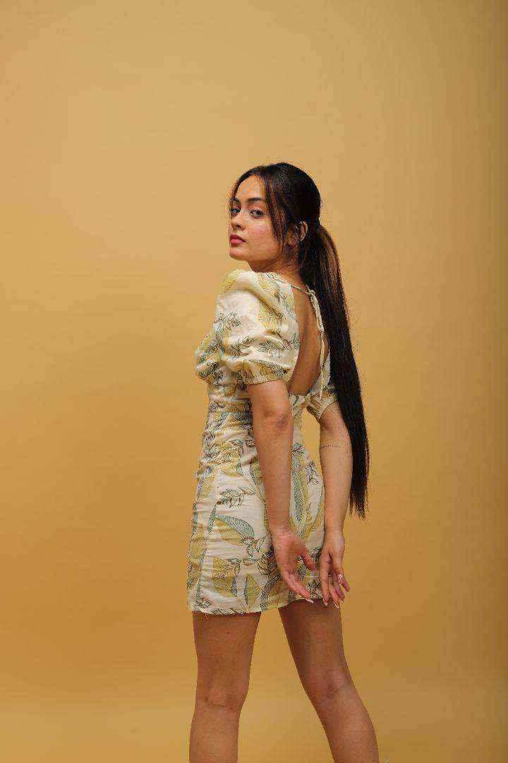 Golden Cotton Foil Dress