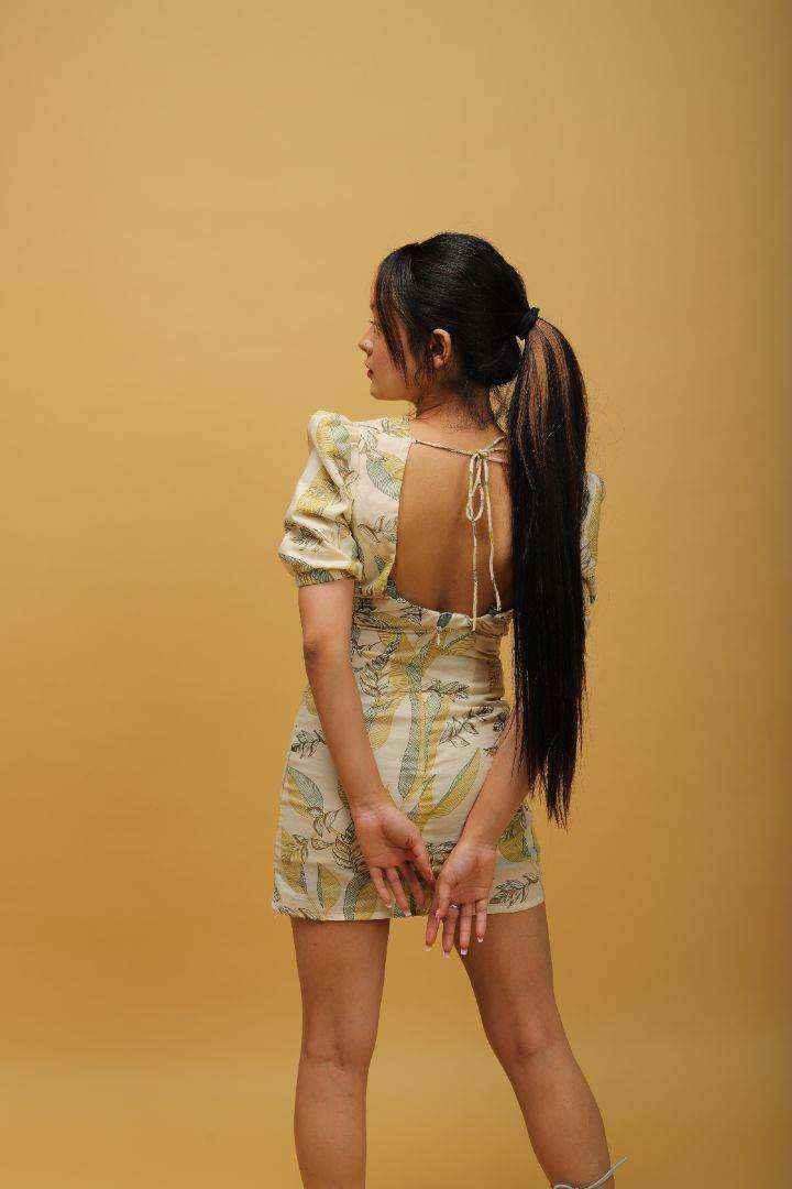 Golden Cotton Foil Dress