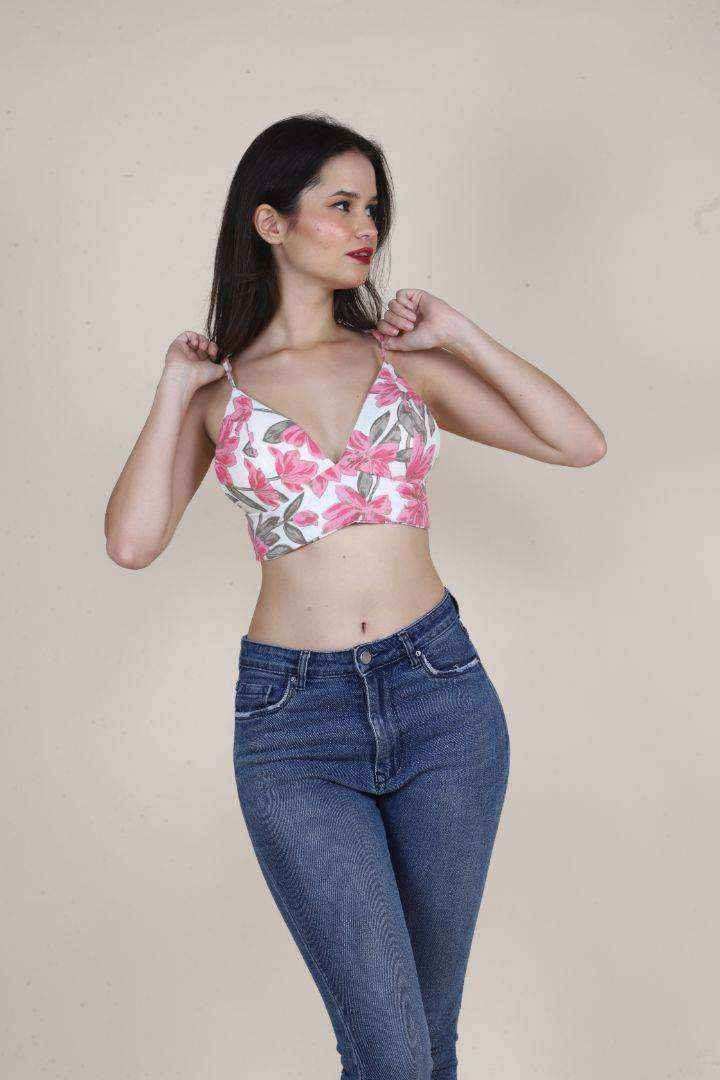 Self Adjusted Padded Floral Bralette