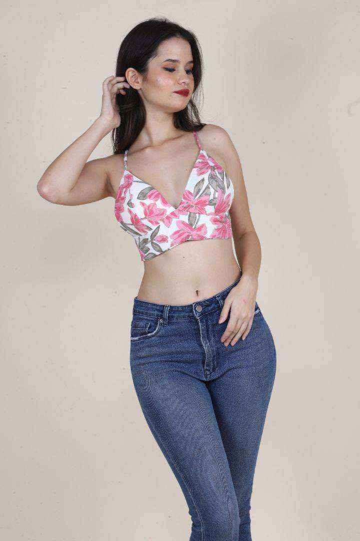 Self Adjusted Padded Floral Bralette