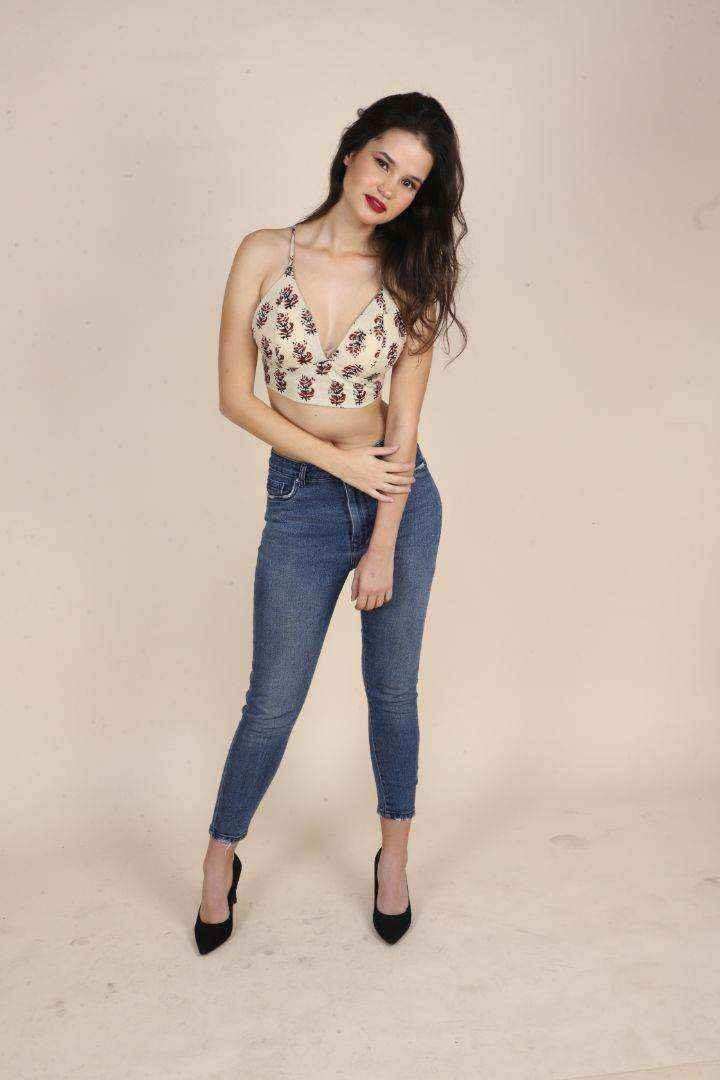 Self Adjusted Padded Off-White Bralette