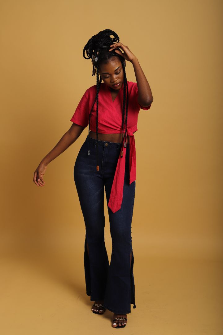 Khadi Pink Wrap Top