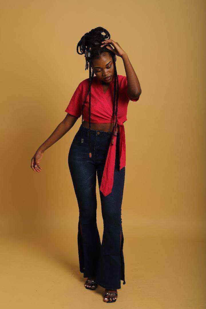Khadi Pink Wrap Top