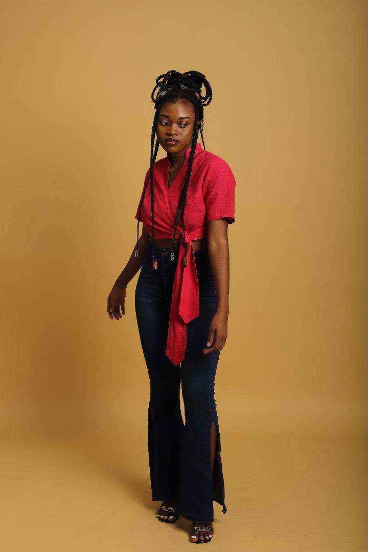 Khadi Pink Wrap Top