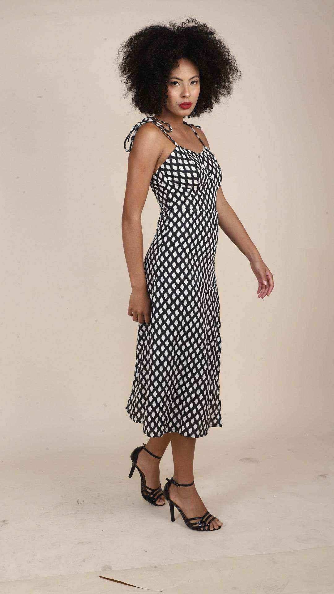 Monochrome Slit Dress