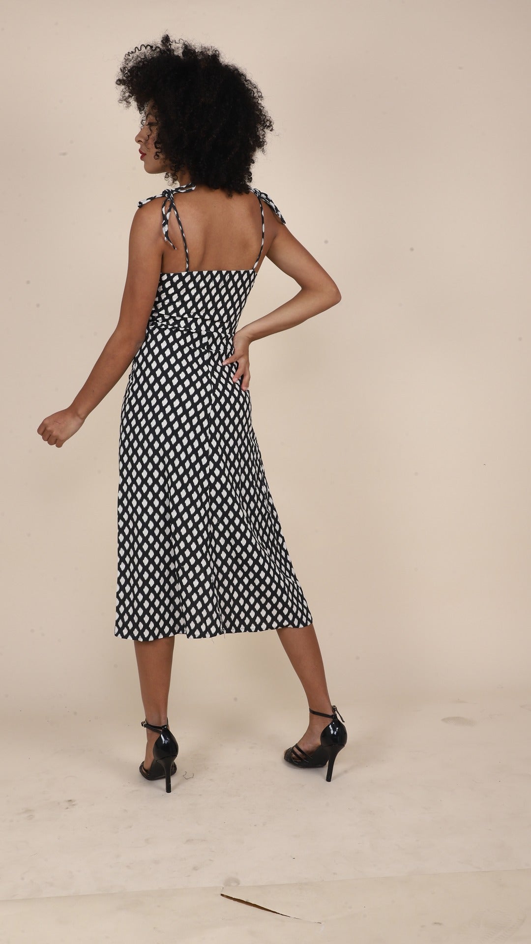 Monochrome Slit Dress