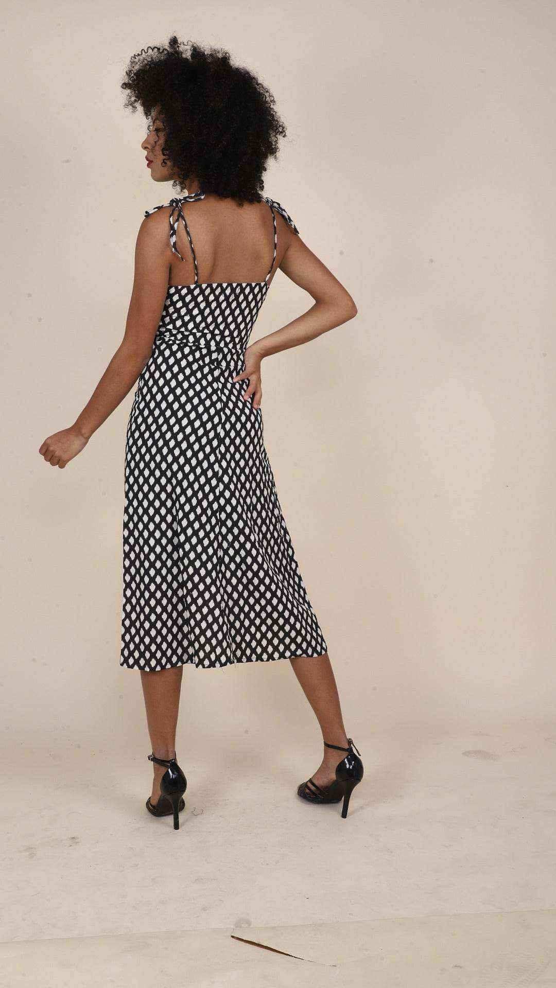 Monochrome Slit Dress