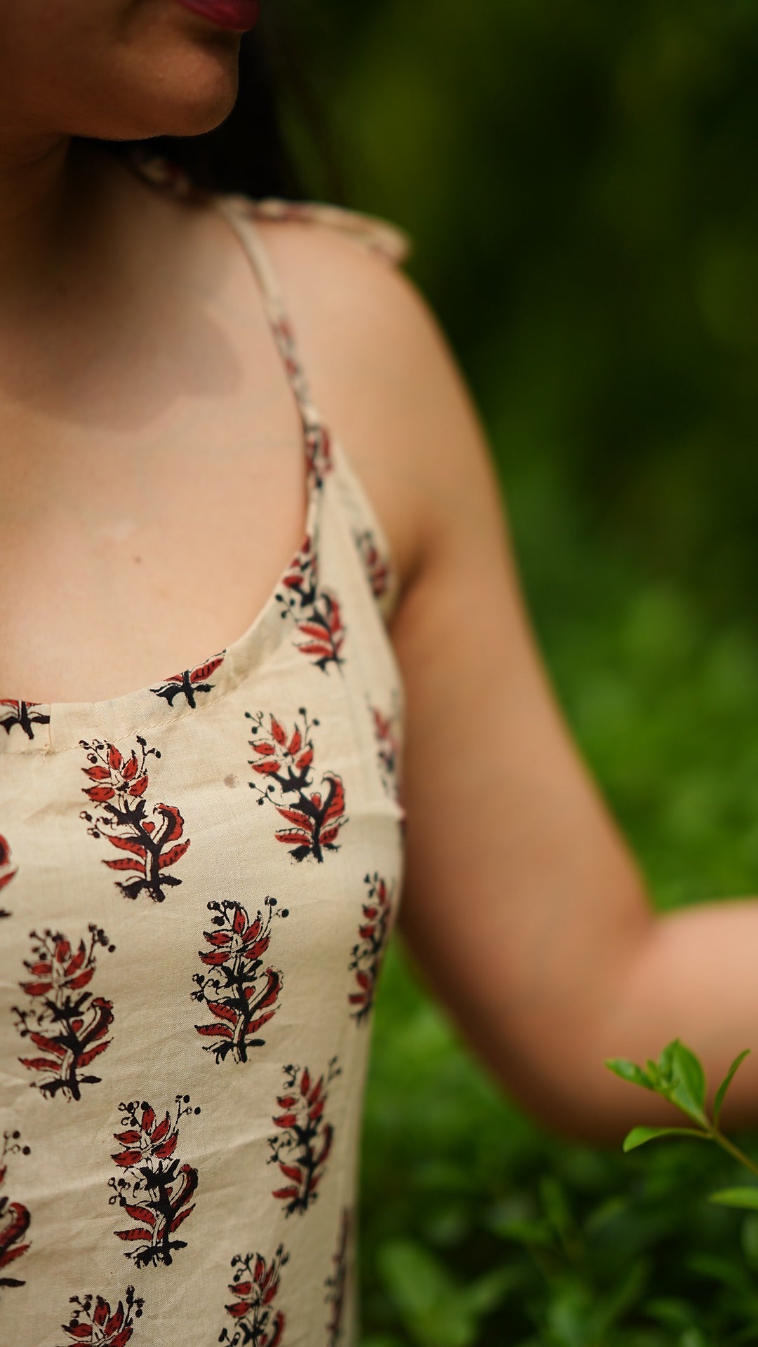 Beige Strappy Short Kurti