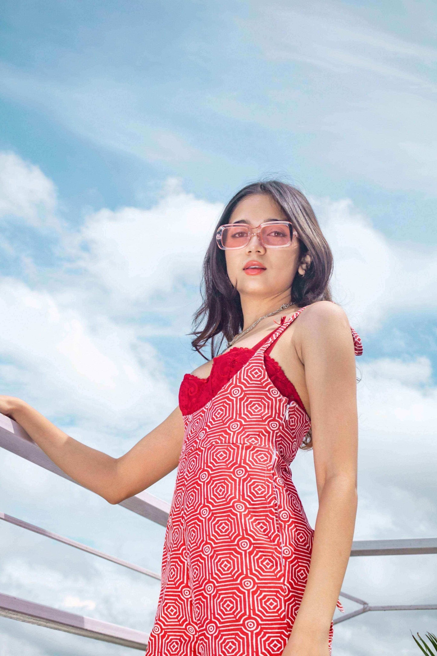 Red Boxes Abstract Jumpsuit