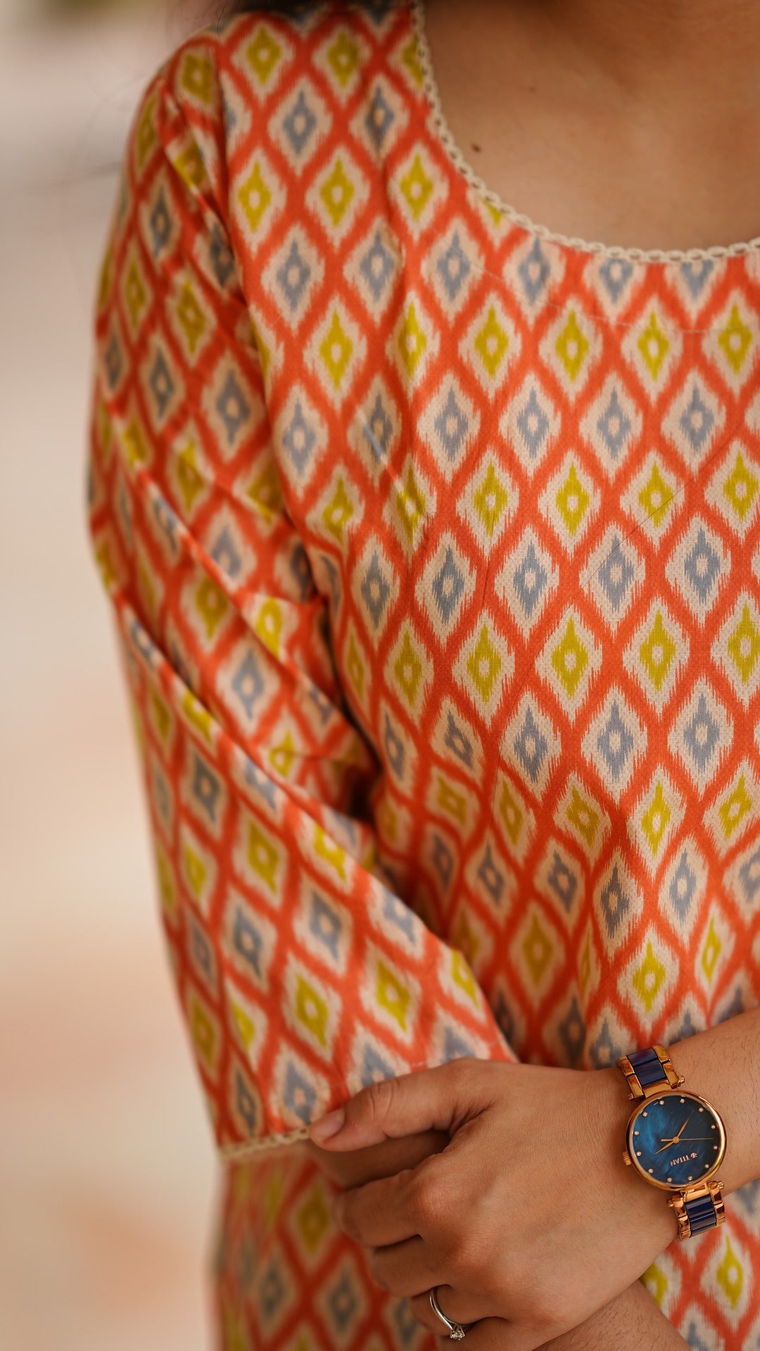 Abstract Print Short Kurti