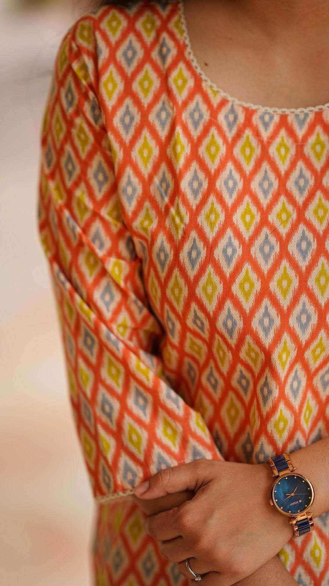 Abstract Print Short Kurti
