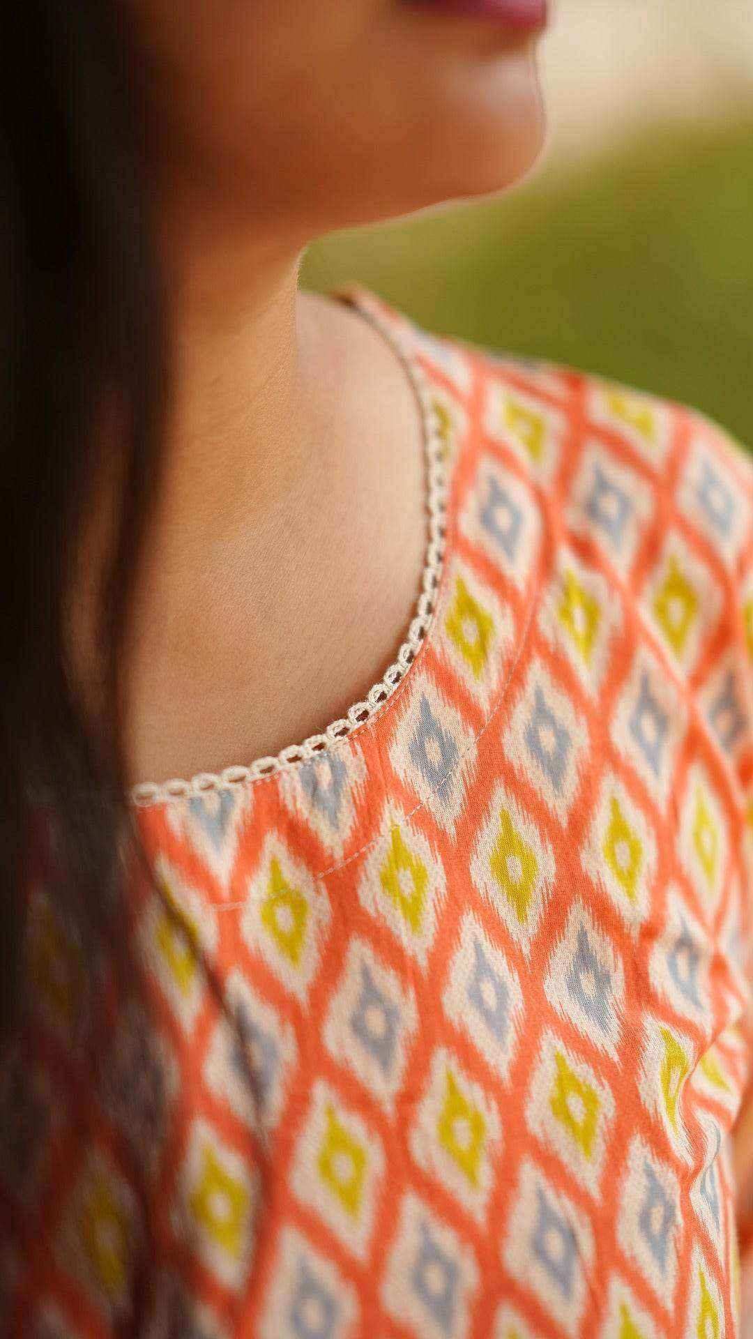 Abstract Print Short Kurti