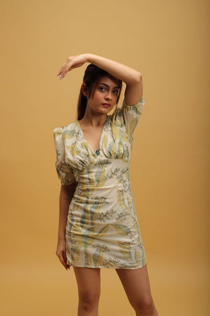 Golden Cotton Foil Dress