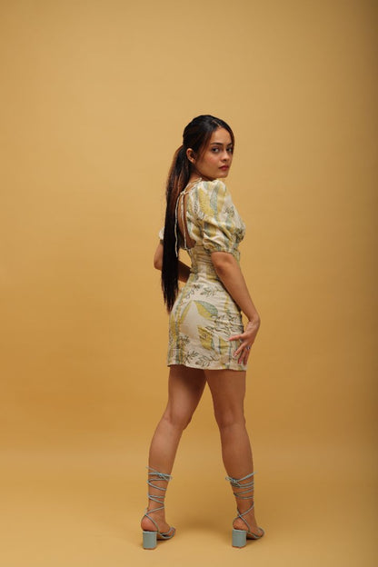 Golden Cotton Foil Dress