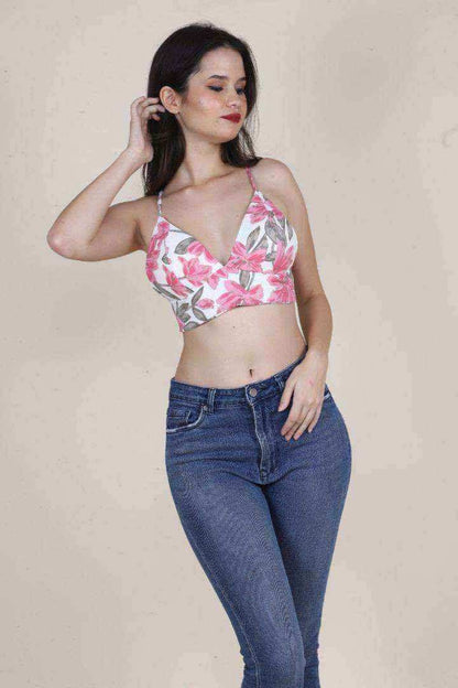 Self Adjusted Padded Floral Bralette