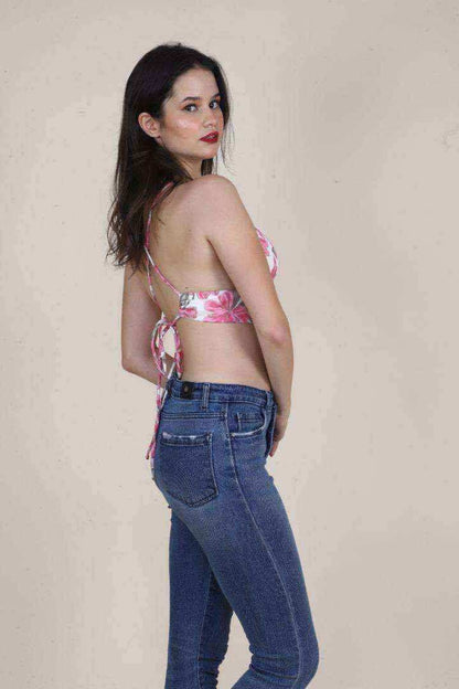 Self Adjusted Padded Floral Bralette