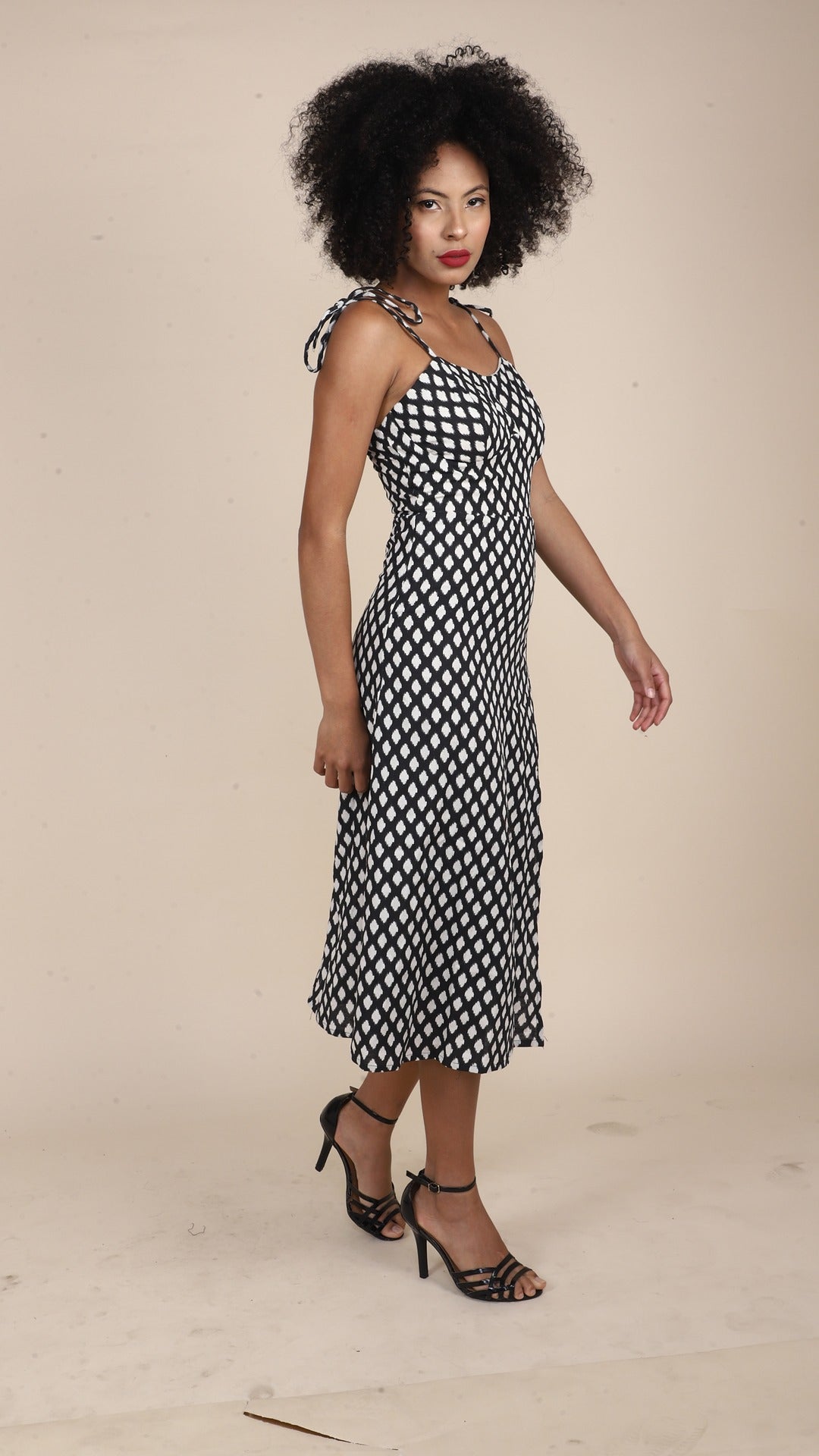 Monochrome Slit Dress